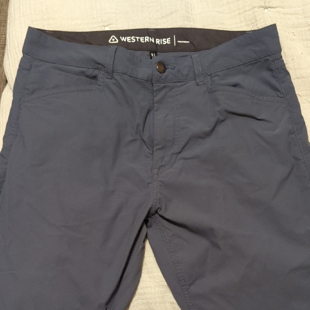 31x32 Western Rise Men's Steel Blue Pants